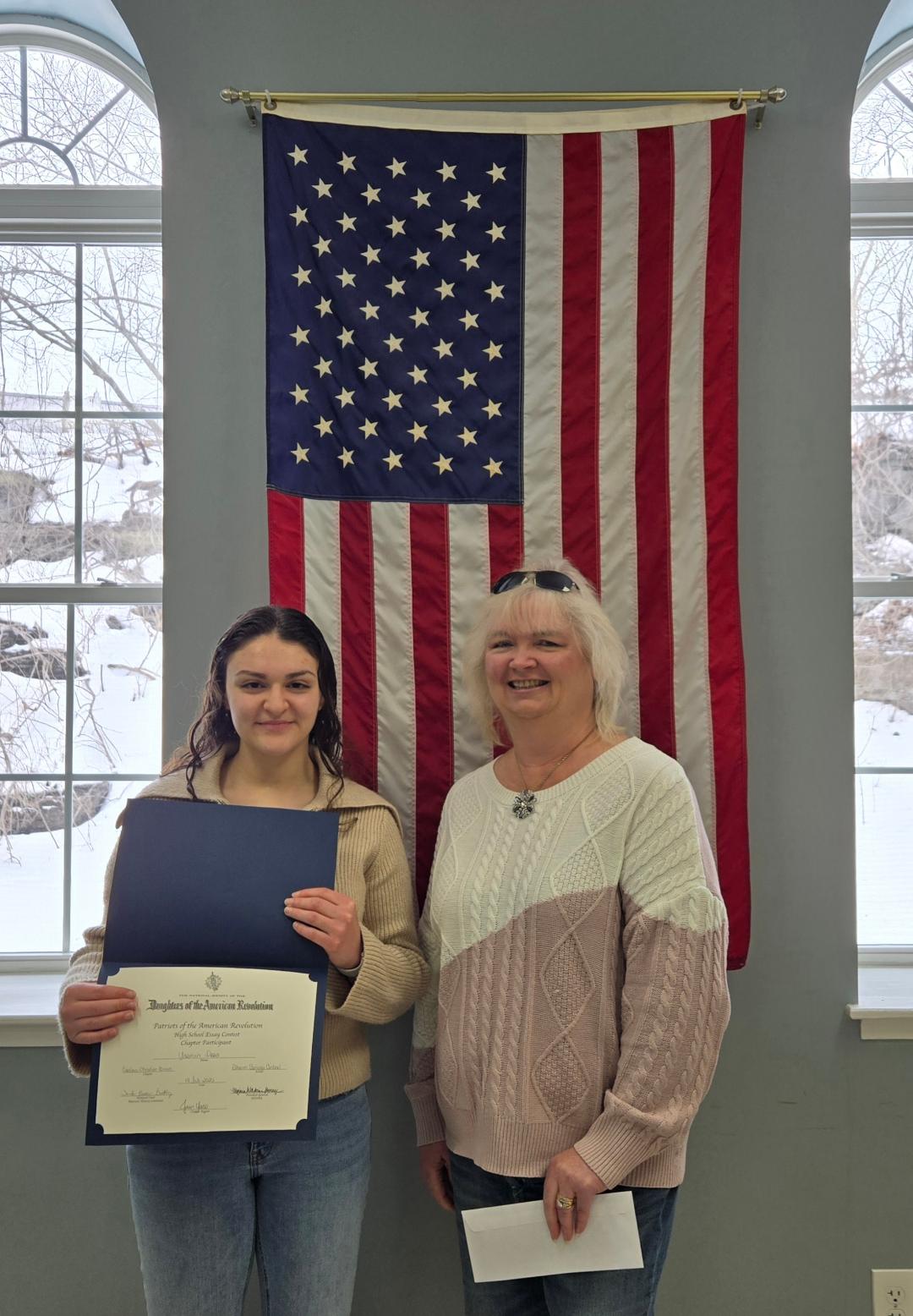 Issa Earns Scholarship from Captain Christian Brown NSDAR