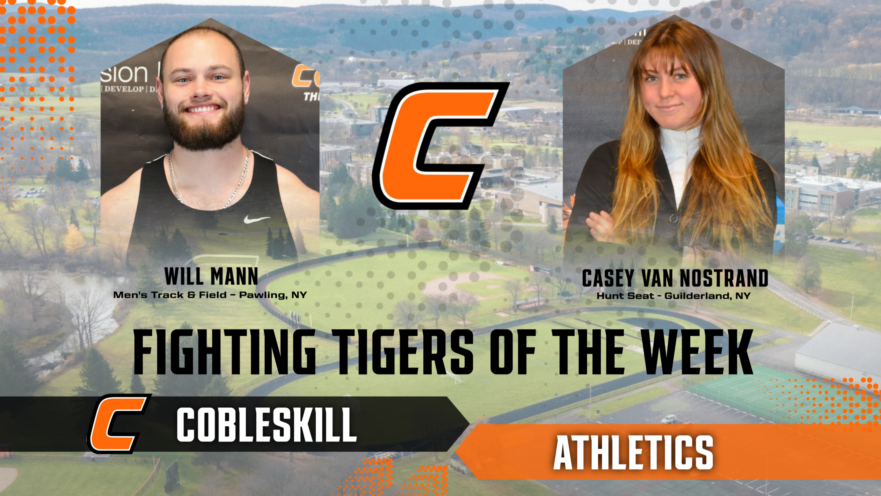 Mann, Van Nostrand Named Fighting Tigers of the Week