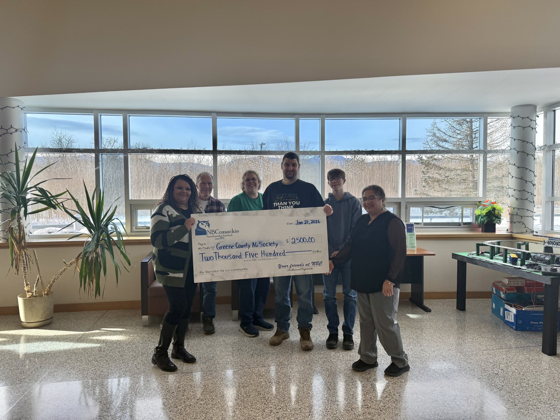 National Bank of Coxsackie Donates $2,500 to Greene County Agricultural Society