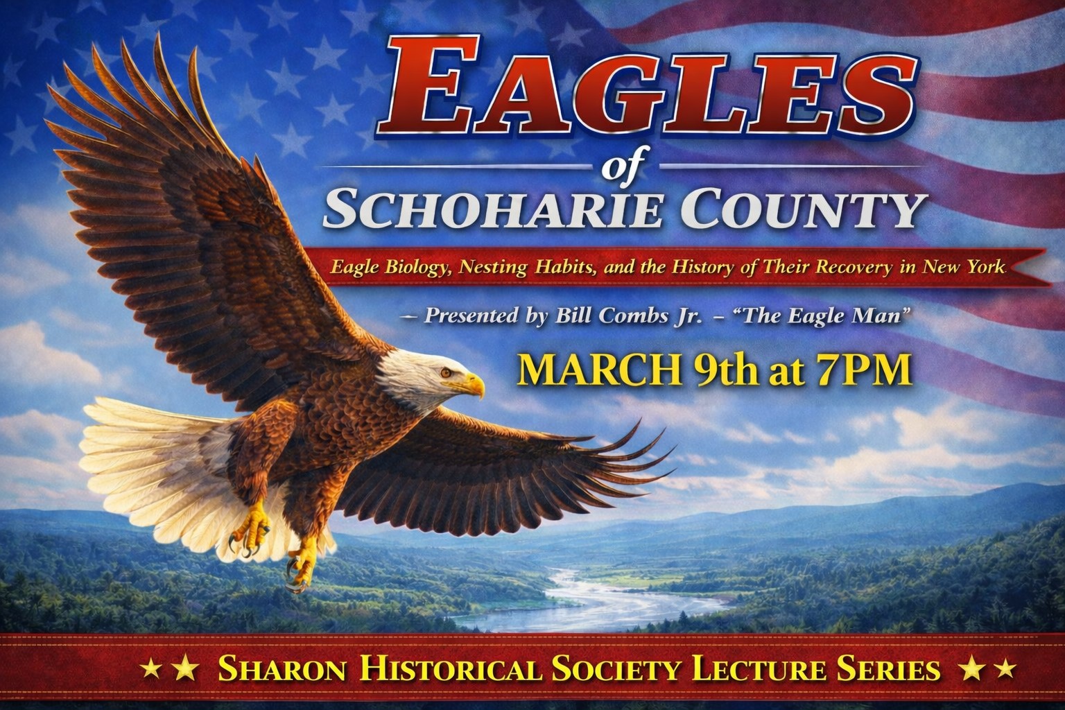 Sharon Historical Society Presents “Eagles of Schoharie County” with Bill Combs Jr.