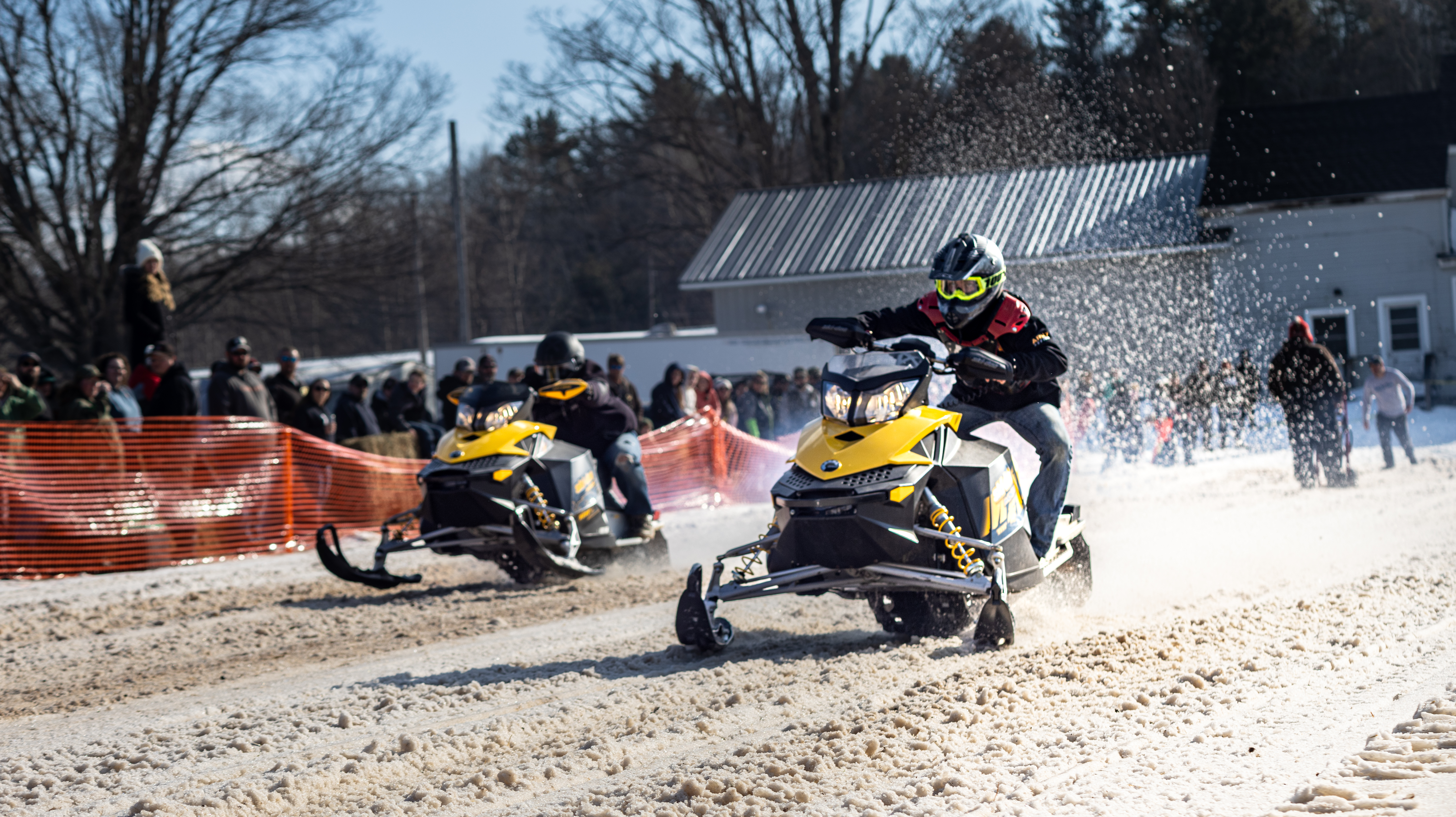 Snowmobile Races Thrill in Harpersfield